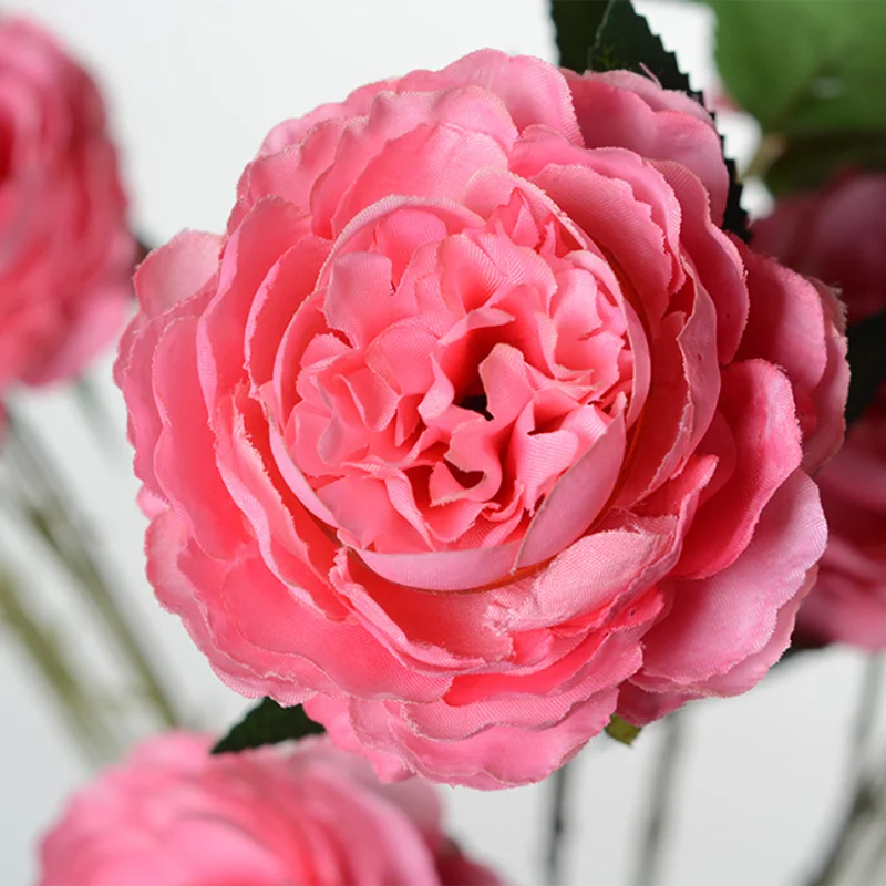 65 см Высокое качество 3 головки Пион Искусственные Шелковые цветы для украшения