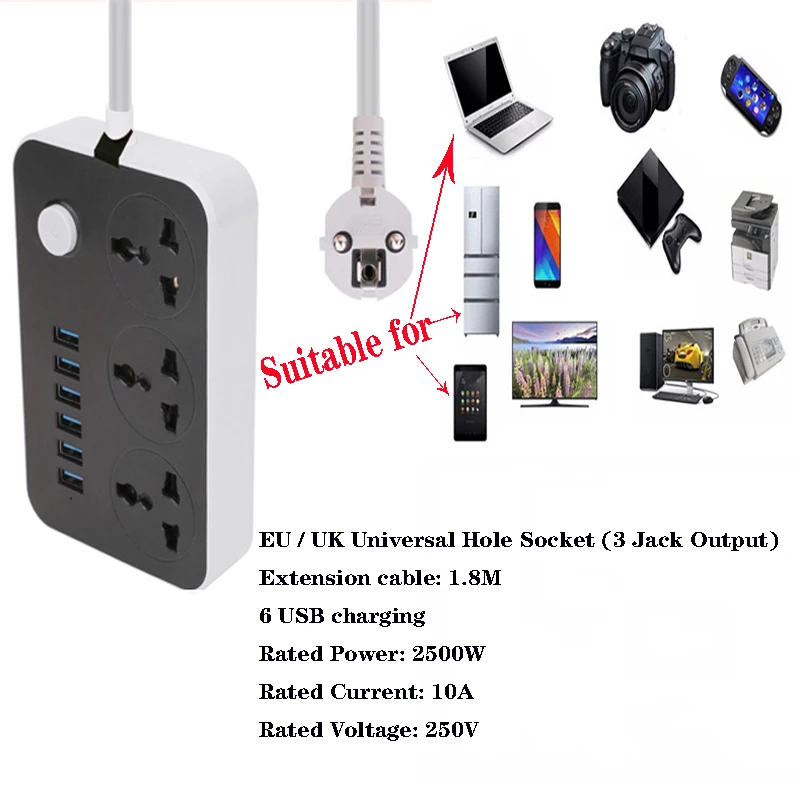 Сетевой фильтр с USB разъемом для платы питания 2 круглых контакта европейская