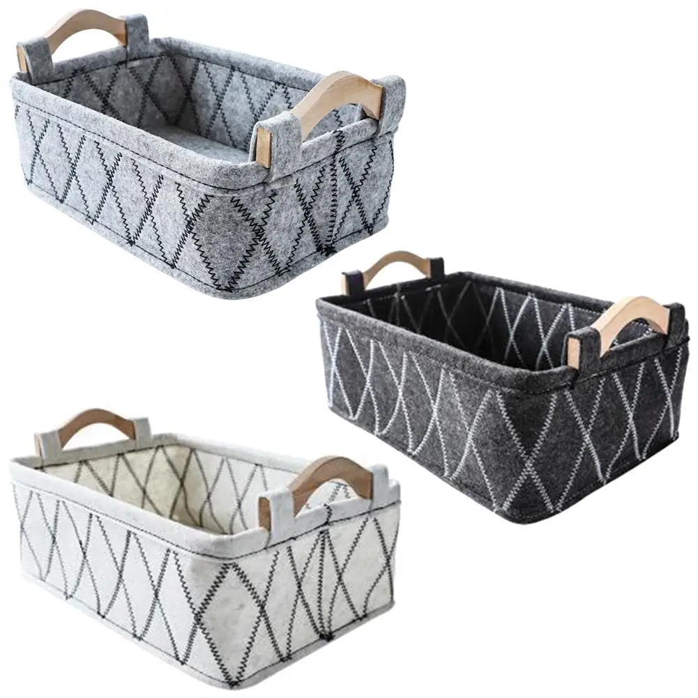 Корзина для хранения из войлока складной органайзер сделай сам офисного стола с
