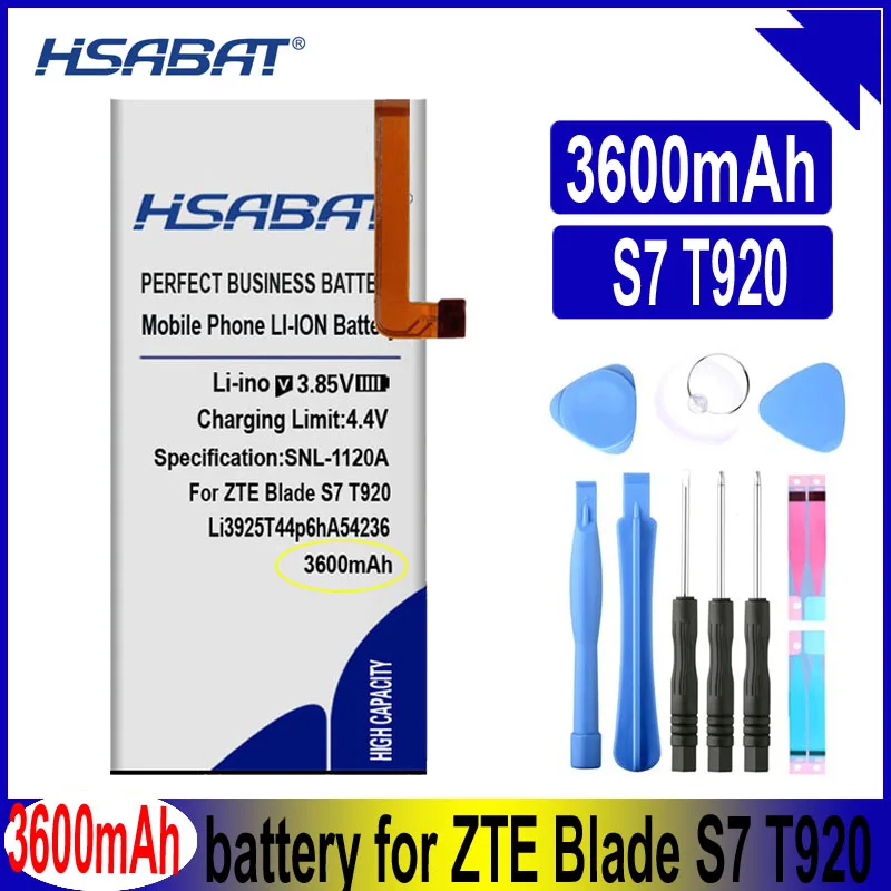 Аккумулятор HSABAT Li3925T44p6hA54236 3600 мАч для батарей ZTE Blade S7 T920|Аккумуляторы мобильных