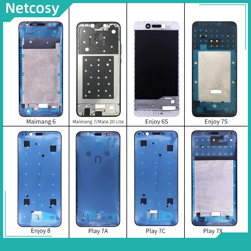Netcosy средняя рамка для huawei Enjoy 6S 7S 8 Maimang 6 7 Передняя рамка корпуса часть рамка ЖК-панель для huawei Honor 7A 7C 7X