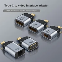 new 8k type c to hdmi compatiblevgadprj45mini dp 3d effects hd video converter 4k 60hz usb type c adapter for samsung huawei