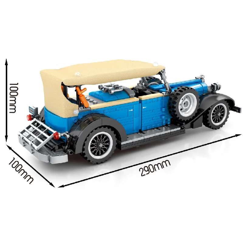 

MOC 785pcs Classic Car City Pull Back Sports Car Building Block Model High-Tech Speed Roadster Kid Toy Assembled DIY Bricks Gift