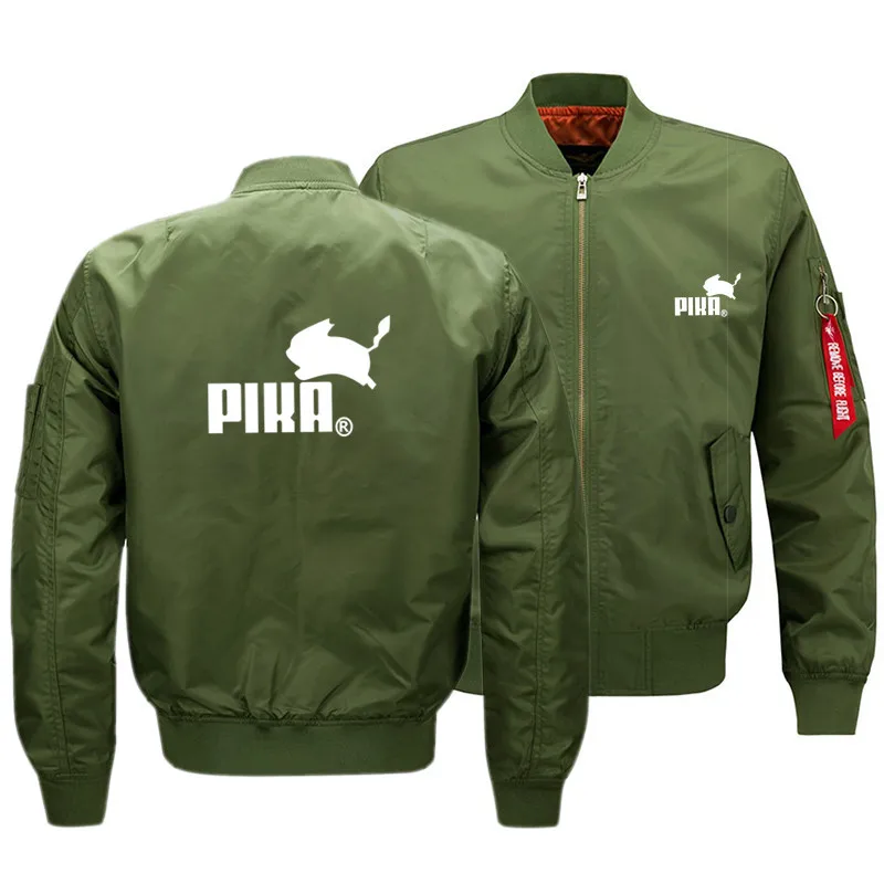 

PIKA car logo men's spring and autumn flight jacket 2021 new military uniform jacket casual zipper jacket men's jacket