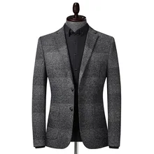 Outono marca masculina moda built in bolso blazers masculino fino ajuste selvagem terno jaqueta de alta qualidade blazer masculino topos (3)