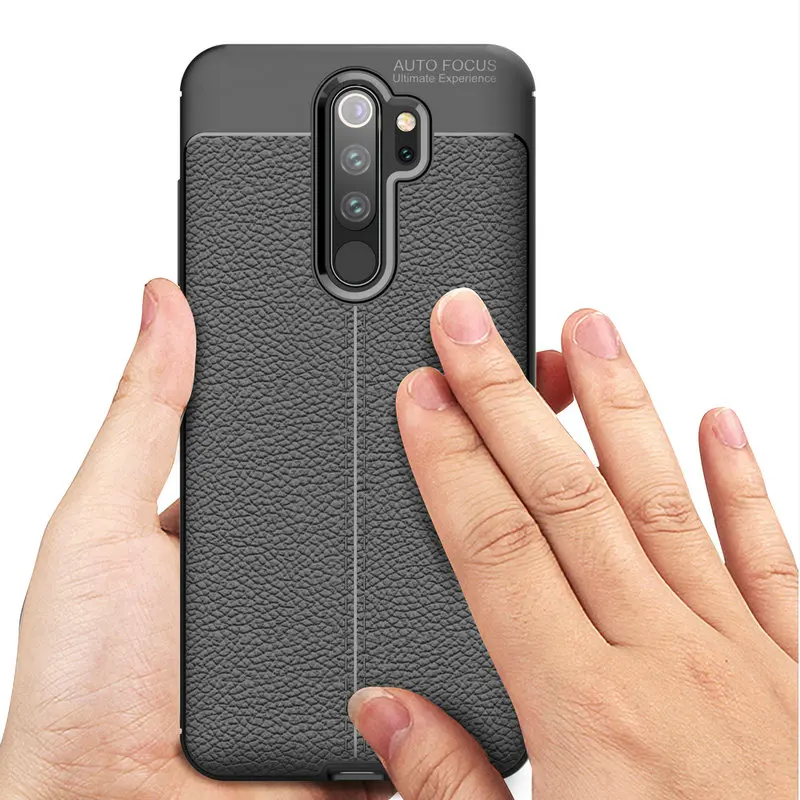 1pcs Slim Litchi Skin TPU Case For Xiaomi Redmi Note 8 Pro Anti-Shock Soft Back Cover Coque For Xiaomi Mi 9 Pro