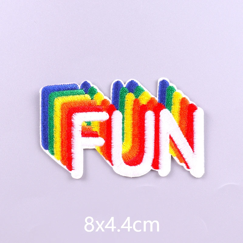 Аппликация с радужными буквами вышитые нашивки для одежды наклейки ЛГБТ