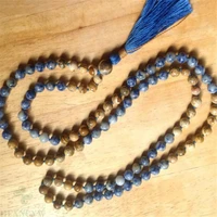 8mm picture stone alabastro gemstone 108 beads mala necklace buddhism hot men monk lucky chakas meditation bless pray wrist