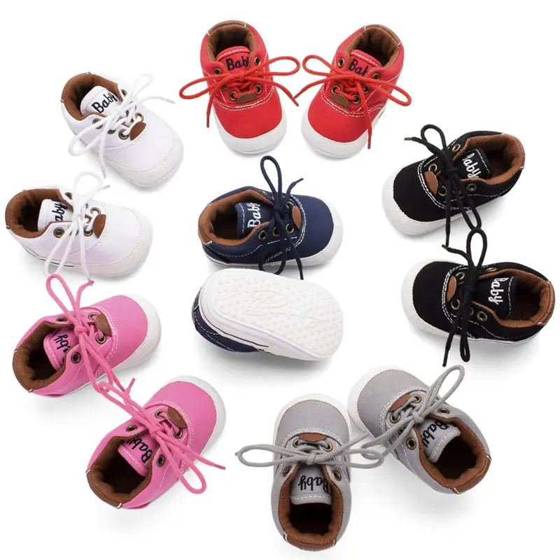 Фото Классическая парусиновая детская обувь Обувь для новорожденных маленьких