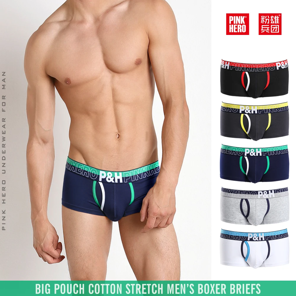 

PINKHERO Underpants ,Stylish Fancy Underwear For Men,Including Comfy And Soft Cotton Boxer Briefs，Men's Panties