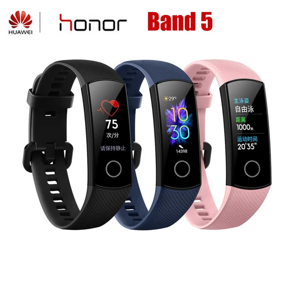 huawei Honor Band 4 умный Браслет цветной экран сенсорный монитор сердечного ритма во время сна huawei Honor Band 5 стандартная версия