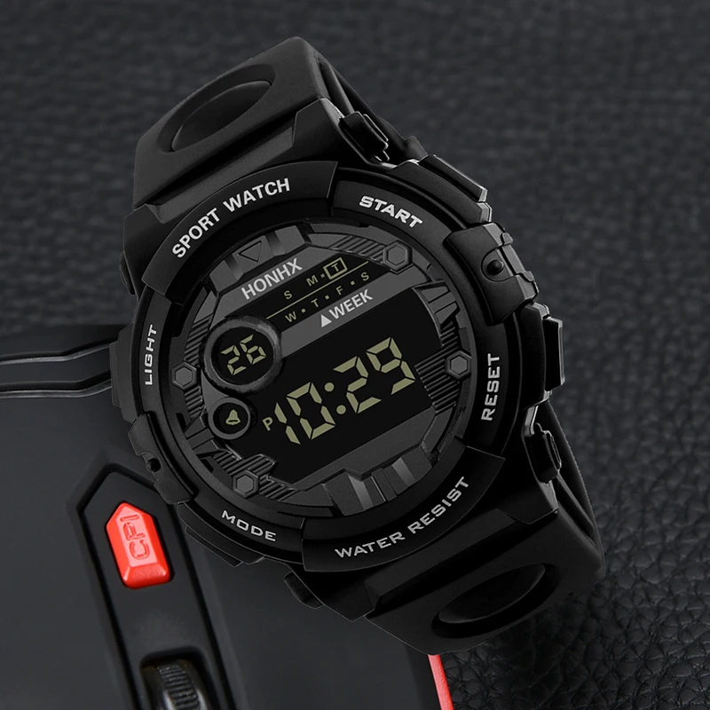 

Sport Style Watches For Men Luxury Brand Led Lumimous Rubber Digital Wristwatches Waterproof Man Electronic Clock New 2021 reloj