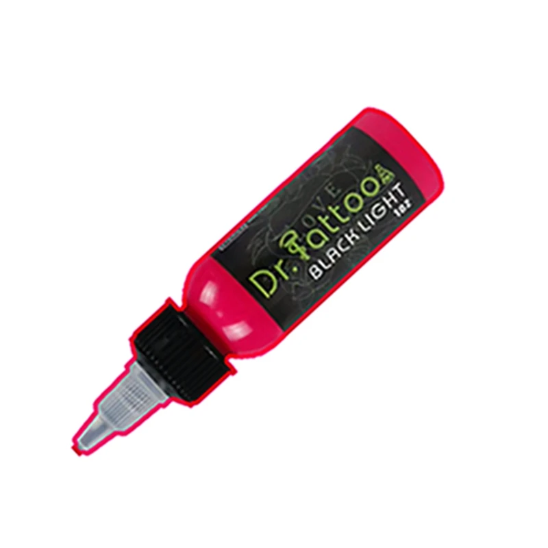 

FedEx Free Shipping 6 Colors Set UV Ink Black Light Tattoo Ink Come From USA Glow Bright Under the Blacklight 30ml*6Bottles