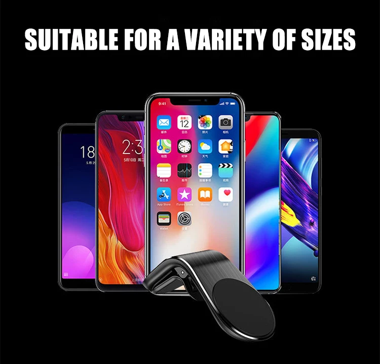 Автомобильный магнитный держатель для телефона Air Vent Mount Stand L shape For Hauwei iPhone samsung gps металлический магнит держатель для мобильного телефона кронштейн