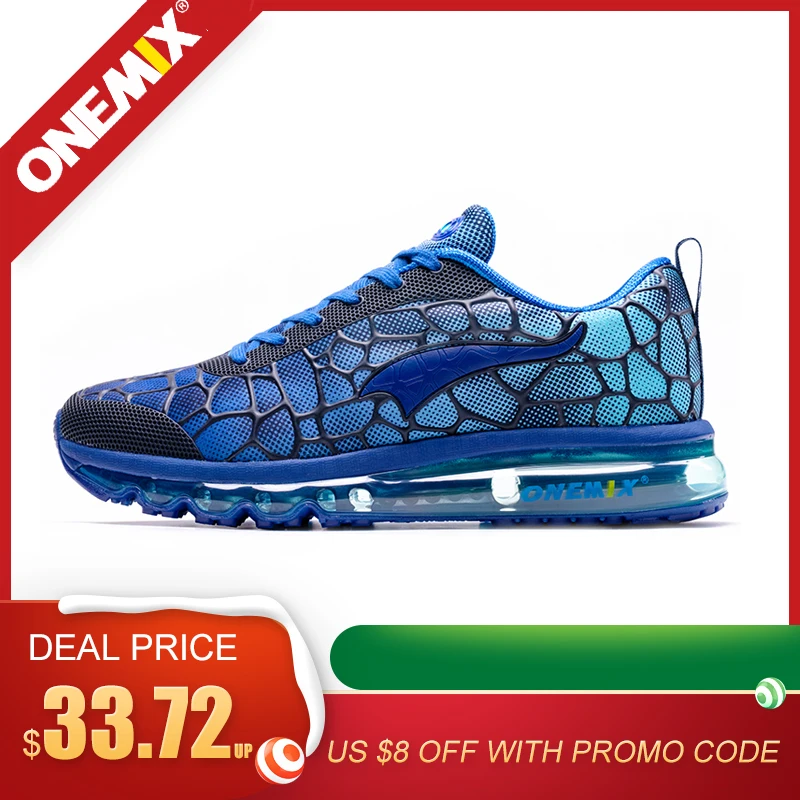 Мужские кроссовки для бега ONEMIX дышащие массажные мужчин спортивная обувь