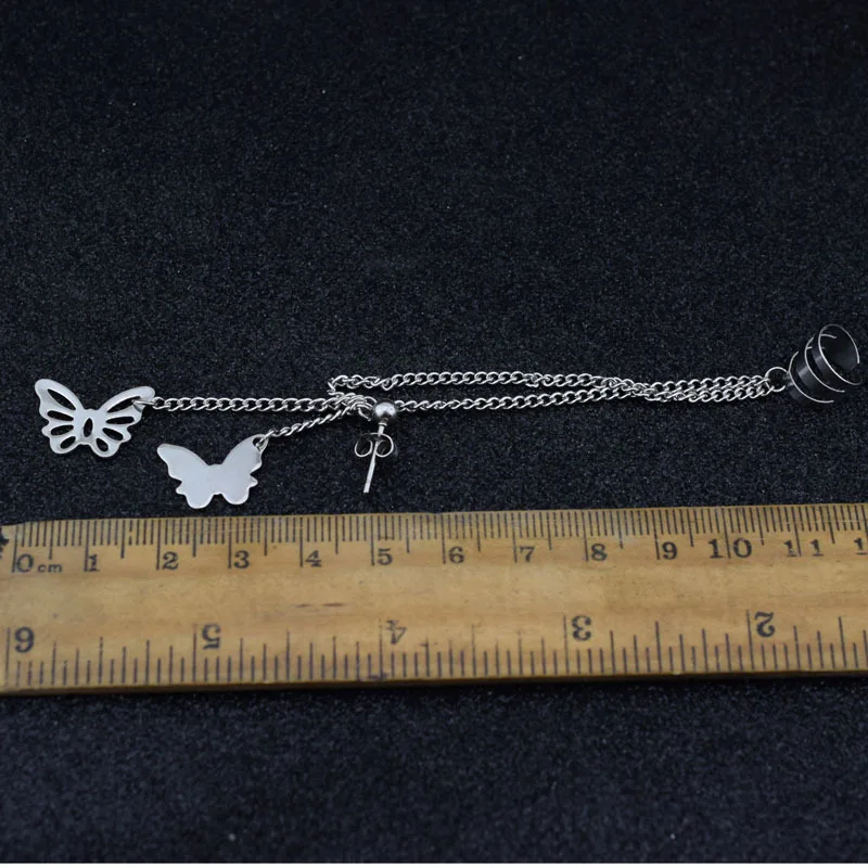 Серьги-гвоздики из нержавеющей стали с изображением бабочки Bangtan Boys | Украшения и