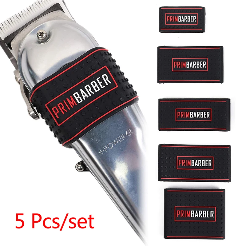 

5 Pcs Resistance Barber Sleeve Barber Hair Clipper Holder Tools Professional Barber Clipper Grip Non Slip Barber Clipper Bands