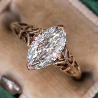milangirlvintage design hollow carved inlaid horse eye zircon ring