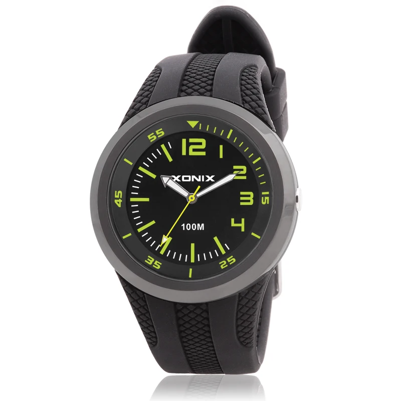 Мужские и женские наручные часы повседневные с силиконовым ремешком ободком из