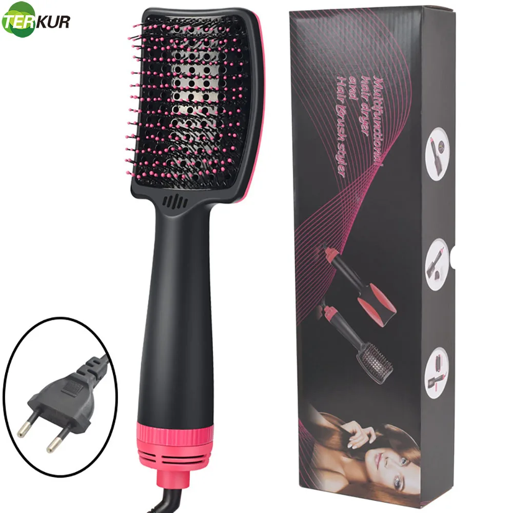 Escova de ar Secador de Cabelo Alisador de Cabelo para Todos os Tipos de Cabelo Promover o Cabelo Saudável e Brilhante Passo Quente Eliminar Frizzing Emaranhado Nós um