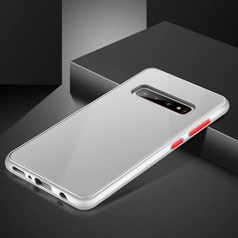 Чехол-накладка для Samsung Galaxy S10 Lite S10plus Plus матовый прозрачный роскошный