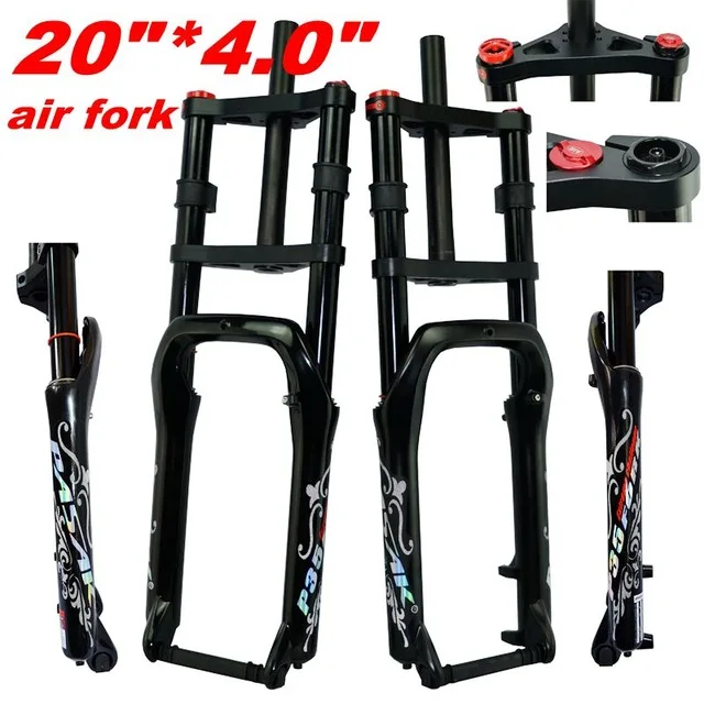 

Double shoulder fat bike fork fat bicycle bicycle 20" 4.0" air forkes Snow MTB Moutain 20inch Bike Fork 135mm magnesium alloy