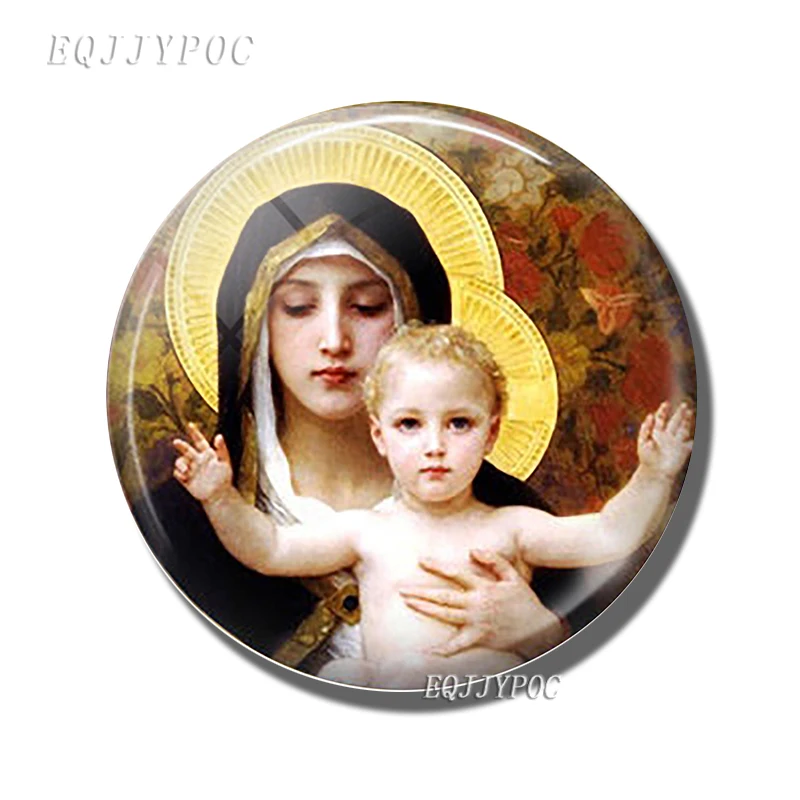 PACK OF 1 Христианская Дева Мэри магнит на холодильник религиозное украшение на холодильник St Joseph Мадонна мать и ребенок искусство магнит на холодильник - Цвет: PACK OF 1