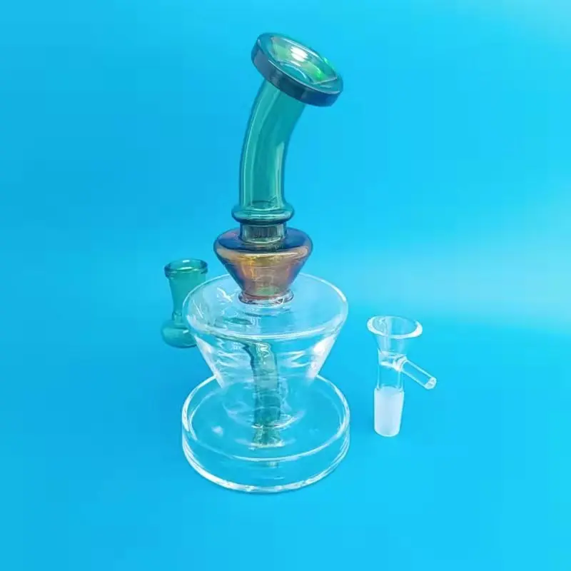 

20cmglass Hookah Pipe Comes With A Bowl Shisha Gooseneck Crystal Green Chicha Smoke Glass Oil Collector Blunt Dab Rig Hookahs Se