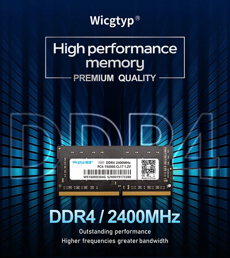 Wicgtyp DDR4 4 ГБ 8 ГБ 16 ГБ 2400 МГц оперативная Память память 260pin для ноутбуков с высокой производительностью высокая скорость 1,2 в