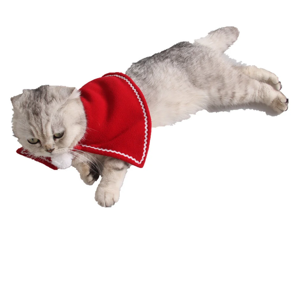 

Личи Хэллоуин Рождество Одежда для домашних животных кошка собака косплей аксессуары для домашних животных Санта плащ красный плащ