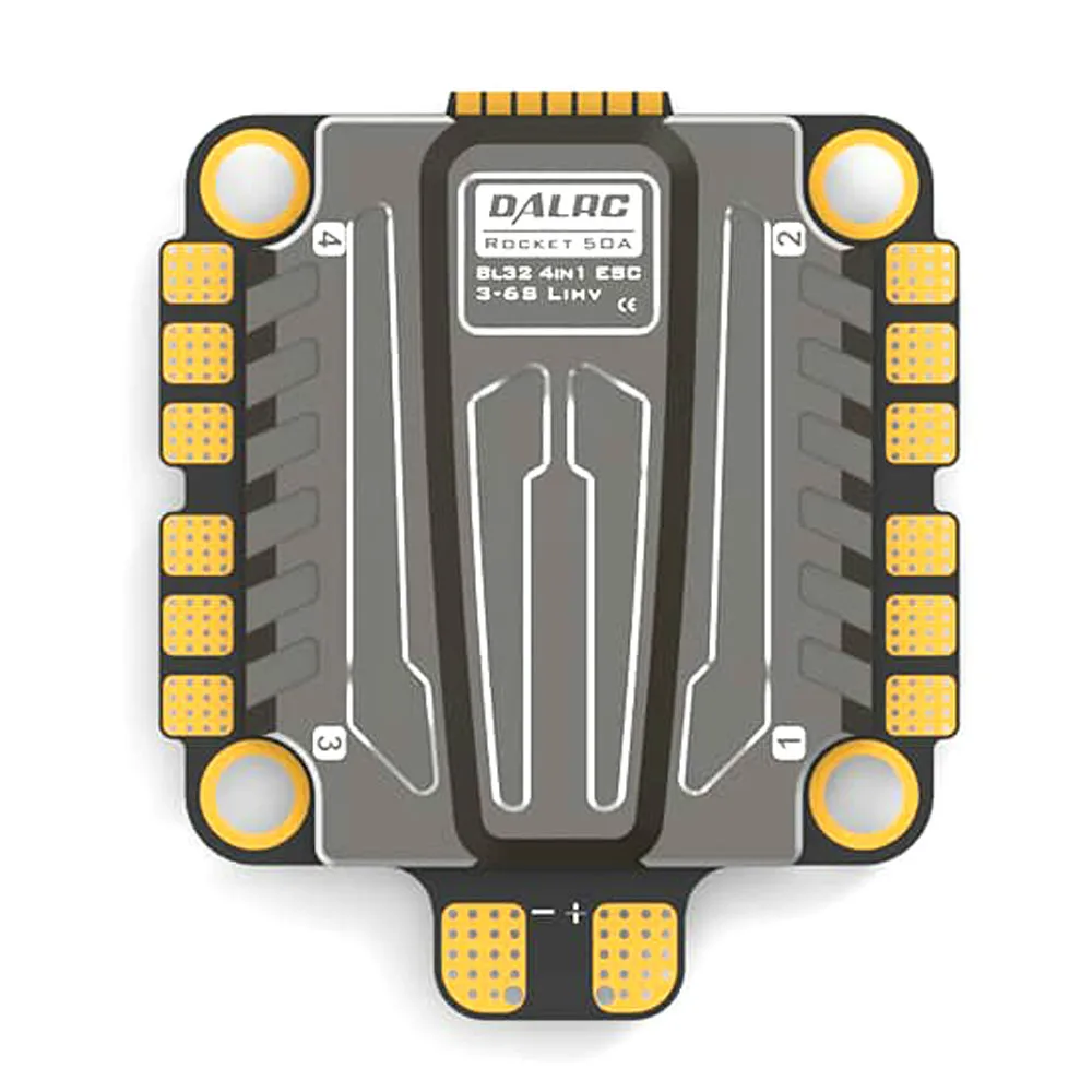 DALRC 4 в 1 ESC 40A 45A 50A Бесщеточный 3-6S Blheli_32 LIHV DSHOT200 готов к FPV Racg совместимый с w/ F05 F722 FC