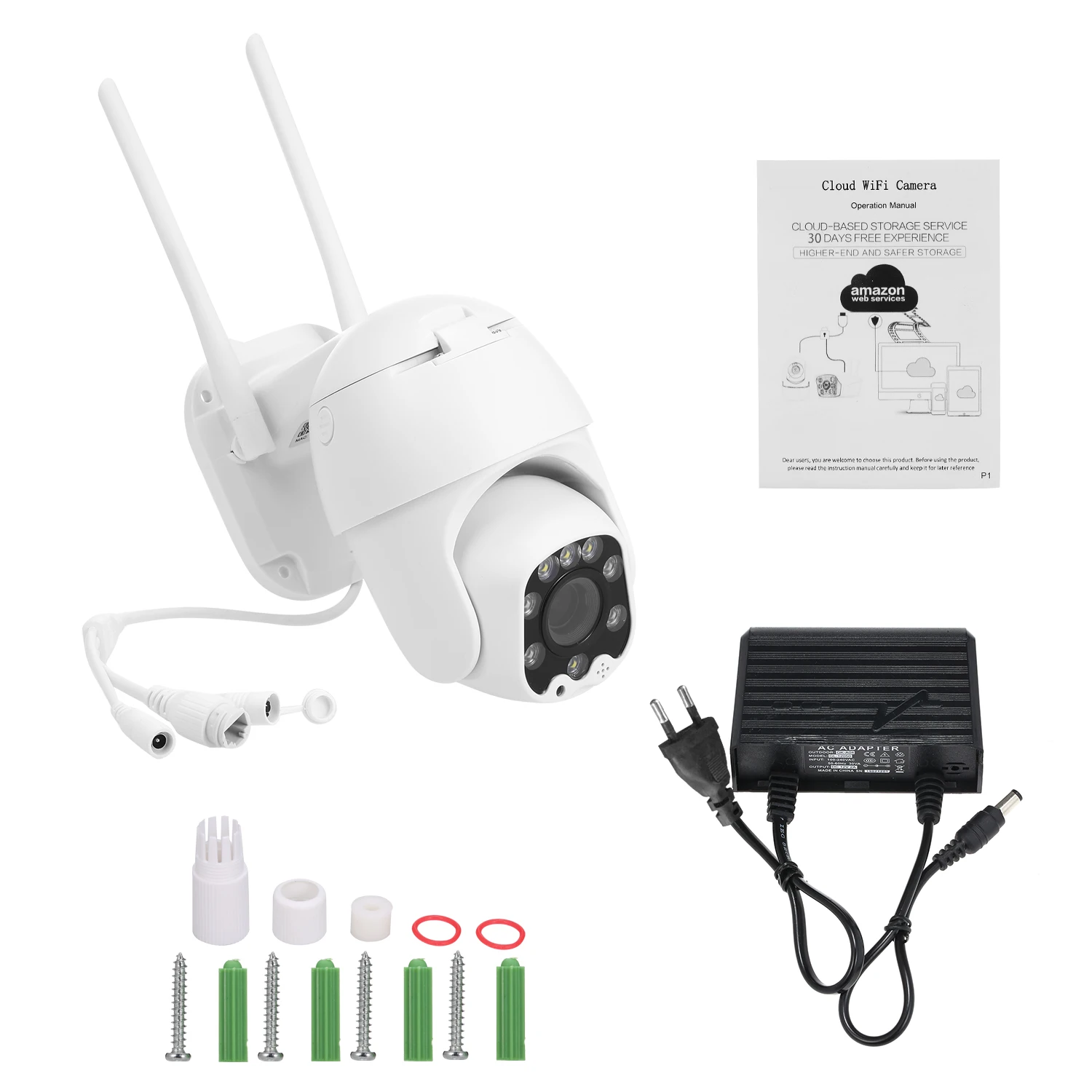 

1080P PTZ IP Camera Wifi Outdoor Speed Dome Wireless Wifi Security Camera Pan Tilt 4X Digital Zoom 2MP Network CCTV Surveillance