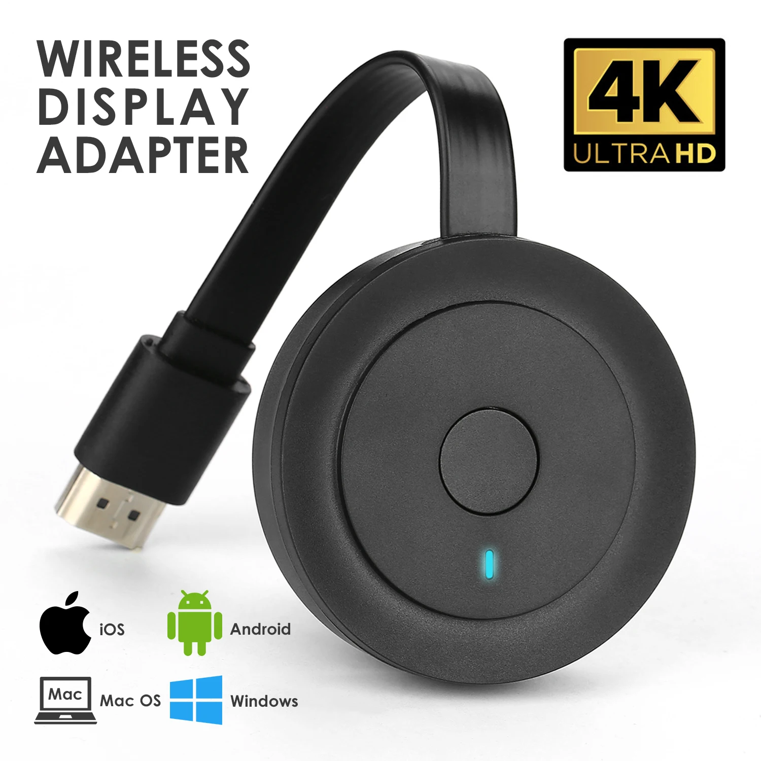 Беспроводной дисплей ключ мини адаптер для iOS Android Mac OS PC Tablet 1080P 4K Ultra HD Wi Fi