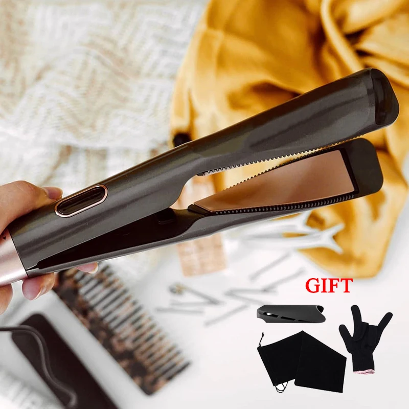 Hairdiva Профессиональный закрученный светодиодный выпрямитель для волос бигуди