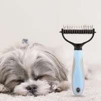 pet fur knot cutter pet dog cat hair removal brush grooming shedding brush onedouble side dog cat grooming shedding tools