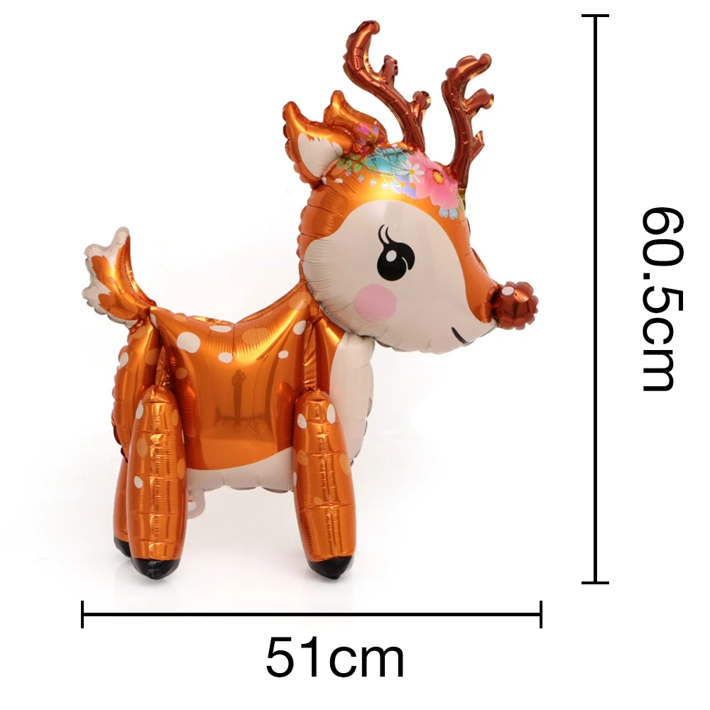 3d воздушные шары из фольги в виде оленя 1 шт.|Украшения своими руками для