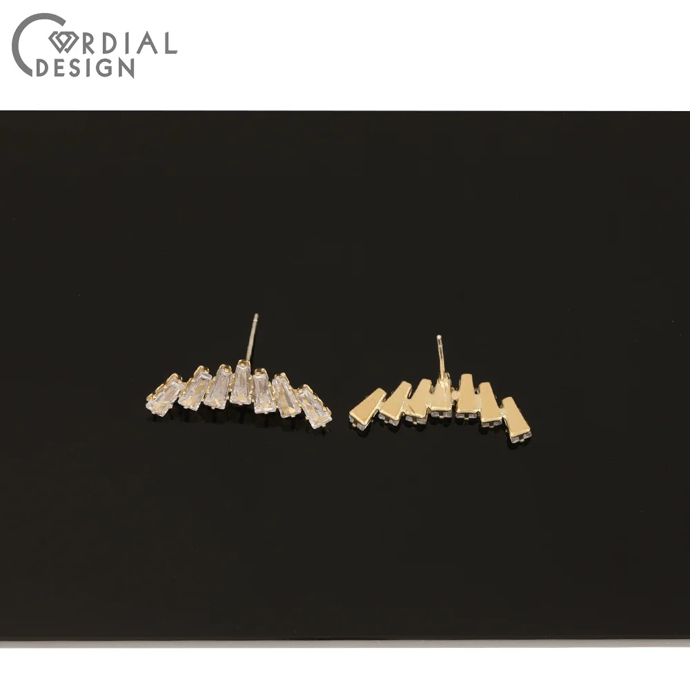 

Cordial Design 50Pcs 9*25MM CZ Earrings Stud/Hand Made/Rhinestone Claw/Earring Accessories/DIY/Jewelry Findings & Components