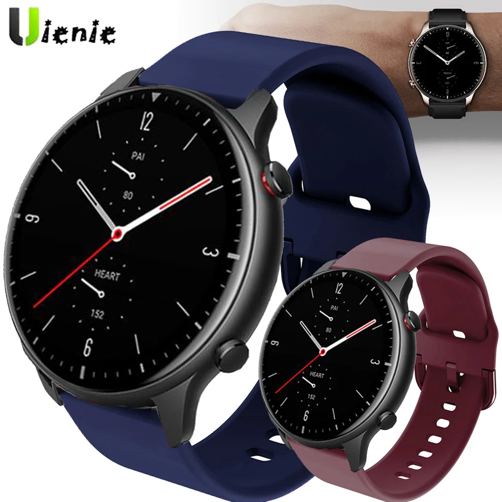 Силиконовый ремешок для часов Huami Amazfit GTR2 GTR 47 мм Stratos 3 2 Pace 22 сменный