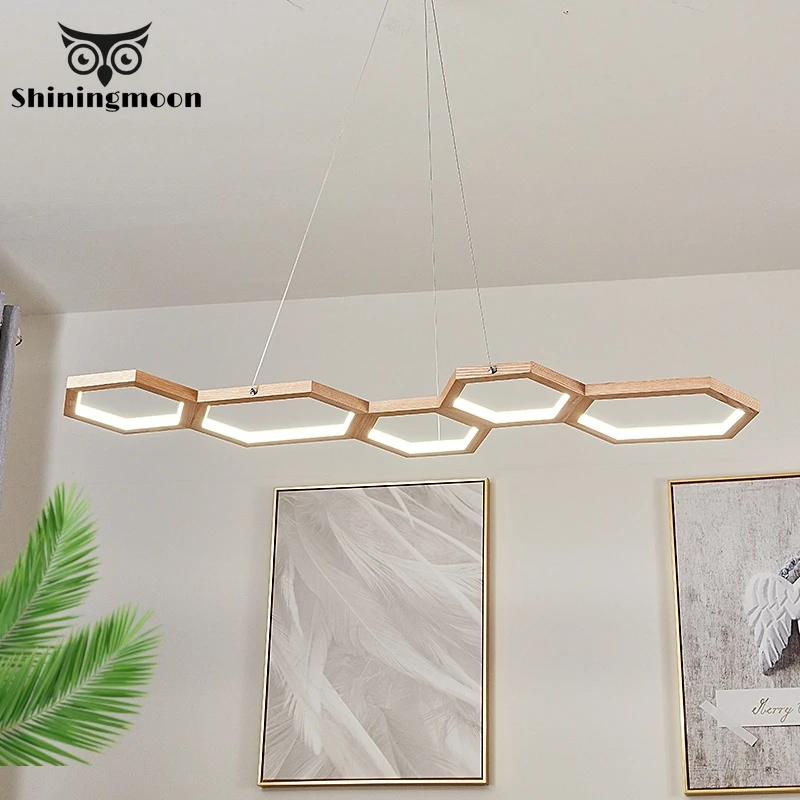 Современный декор деревянные подвесные светильники винтажный домашний