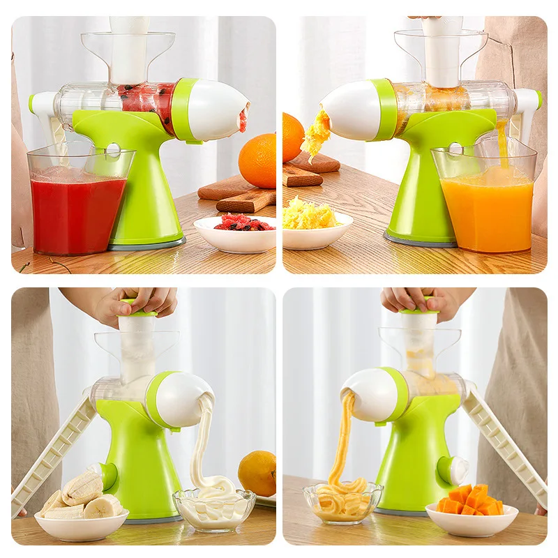 multifunction manual juicer fruit press ice cream maker kitchen gadgets household fruit squeezer lemon juice smoothie blender free global shipping