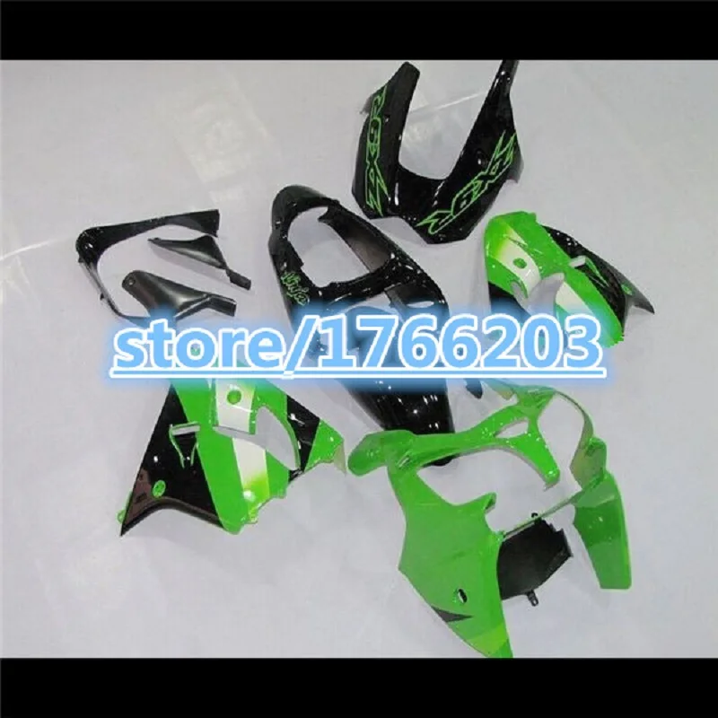 

Custom fairing kits for KAWASAKI Ninja 2000 2001 ZX9R motorcycle sports fairings kit ZX 9R 00 01 green black parts