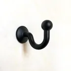 Европейский держатель для штор 5 шт., настенный крючок, вешалка для занавесок, аксессуары для оконных занавесок, белый, черный