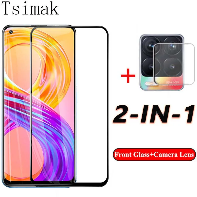 2 в 1 закаленное Стекло для Realme 8 Pro Экран протектор Oppo C11 C15 C20 C21 GT Neo защитный Камера
