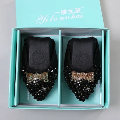 Женские дизайнерские туфли на плоской подошве размера плюс 31 45 со стразами|Обувь