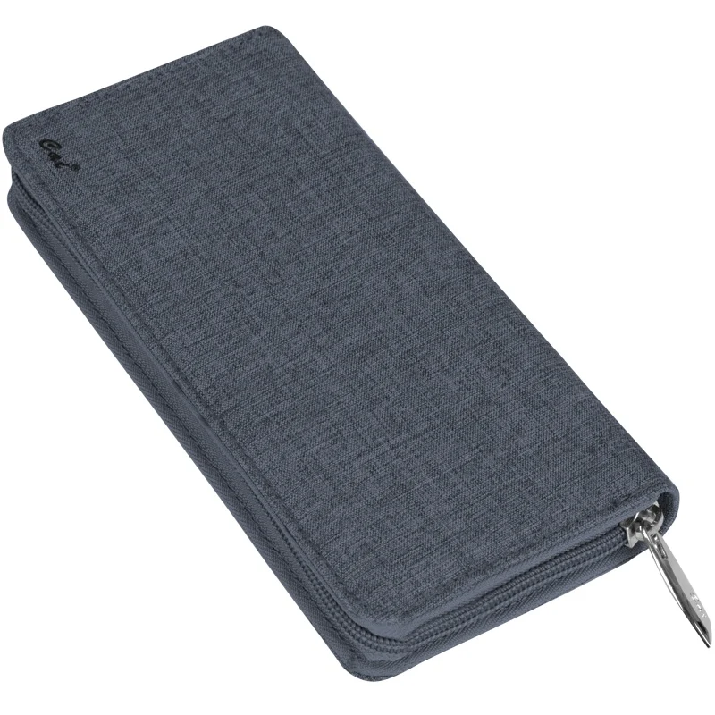 Blue Gray CAI пара Для мужчин длинный кошелек, клатч на молнии кошелек Водонепроницаемый кошельки ключ держатель для карт модные сумки из натуральной кожи для Для женщин сумка в подарок - Цвет: Blue Gray