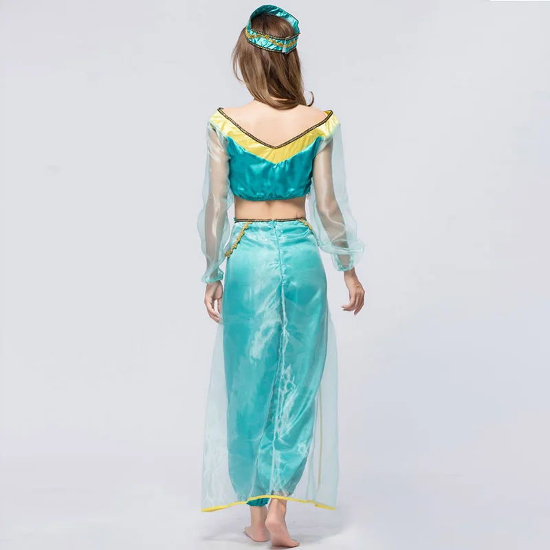 Женский костюм для взрослых принцессы жасмина Аладдина маскарадный укороченный
