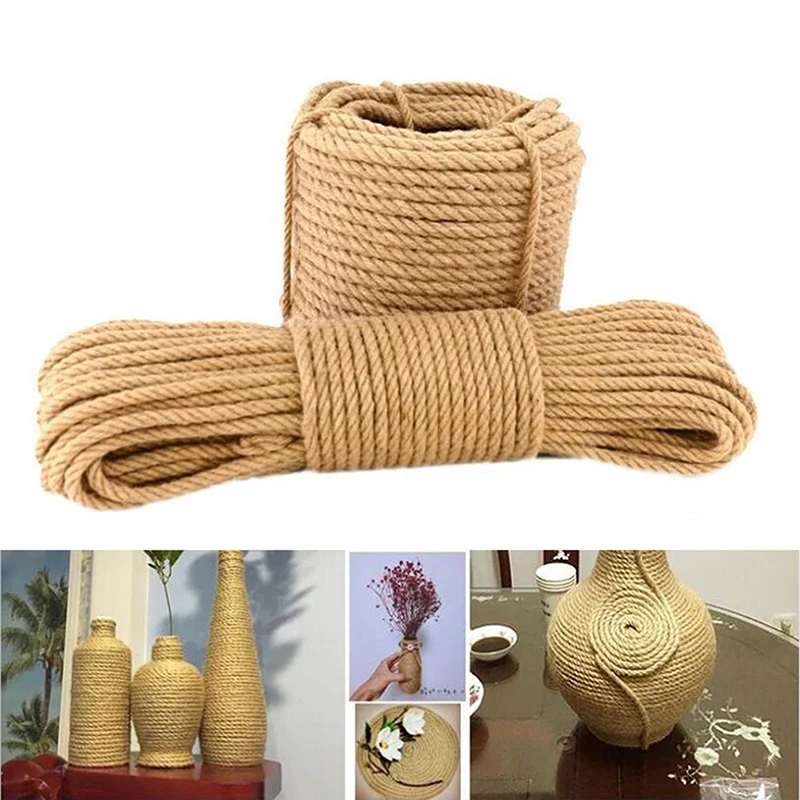 DIY джутовая веревка веревки из натурального джута скрученный шнур керамического