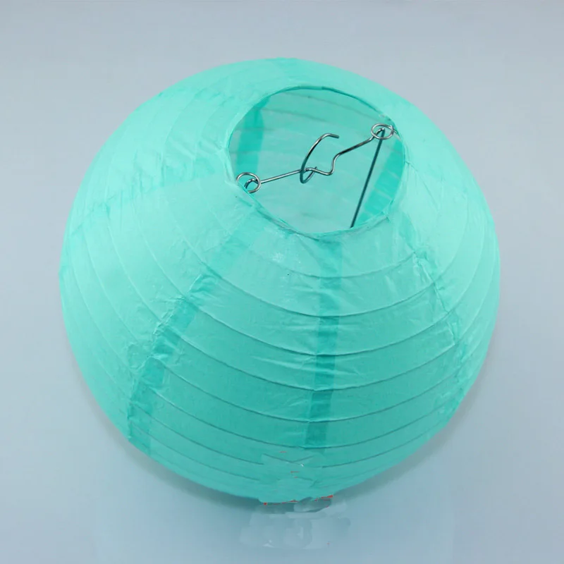 Светильник-голубой Круглый Китайский бумажный фонарь 4-6-8-10-12-14-16 дюймов подвесной