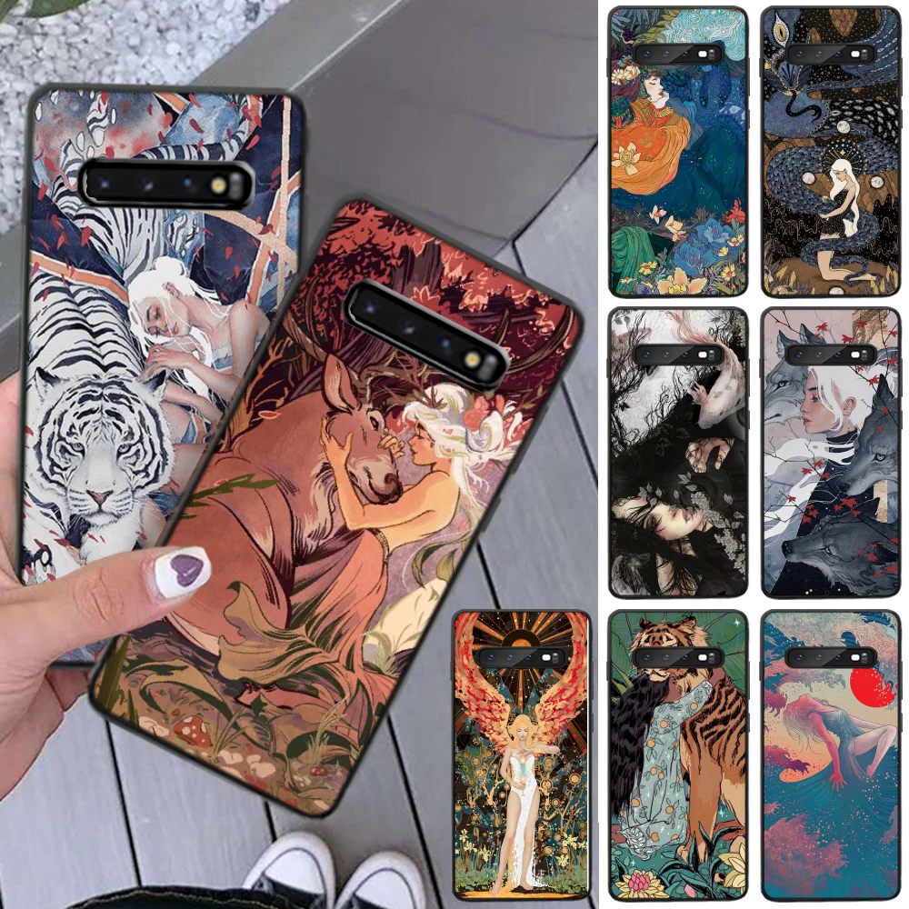 Красивый чехол для телефона с изображением девушки из природы Samsung S8 Plus S9 S10 plus S10E