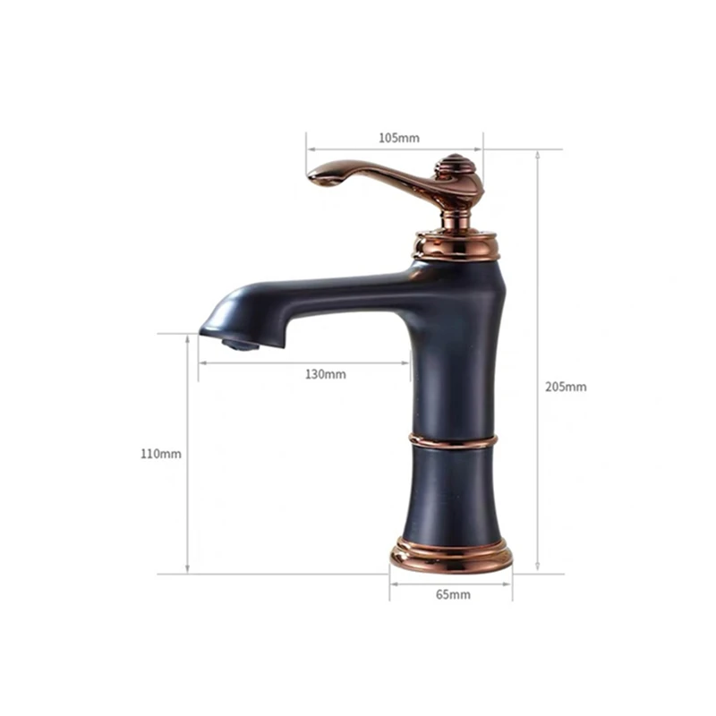Смесители для раковины LIUYUE кран из черной бронзы латуни с большим круглым